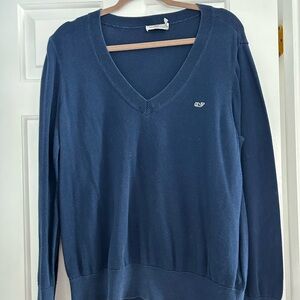 Vineyard Vines Deep Blue V-Neck Sweater